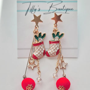 Stocking Dangle Earrings
