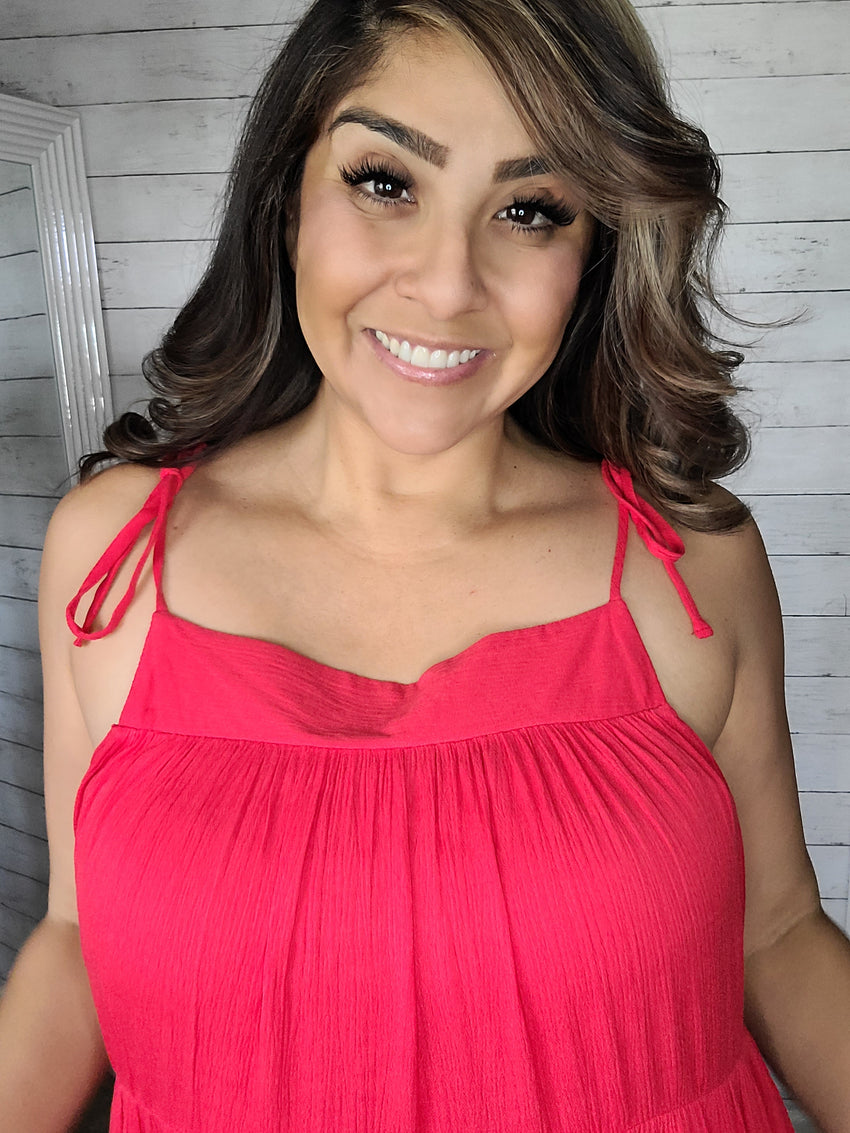 Red Tierd Maxi Dress