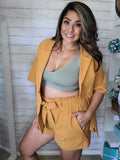 Ginger Matching Shirt Blazer & Short Set