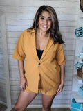 Ginger Matching Shirt Blazer & Short Set