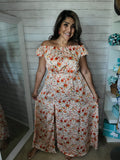 Orange Flower Maxi Dress