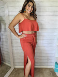 Rust Crop & Pant Set