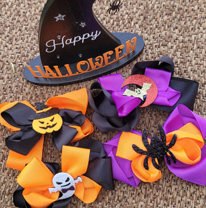 Halloween Bows Double Ribbon