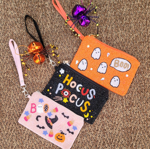Beaded Halloween Wristlet