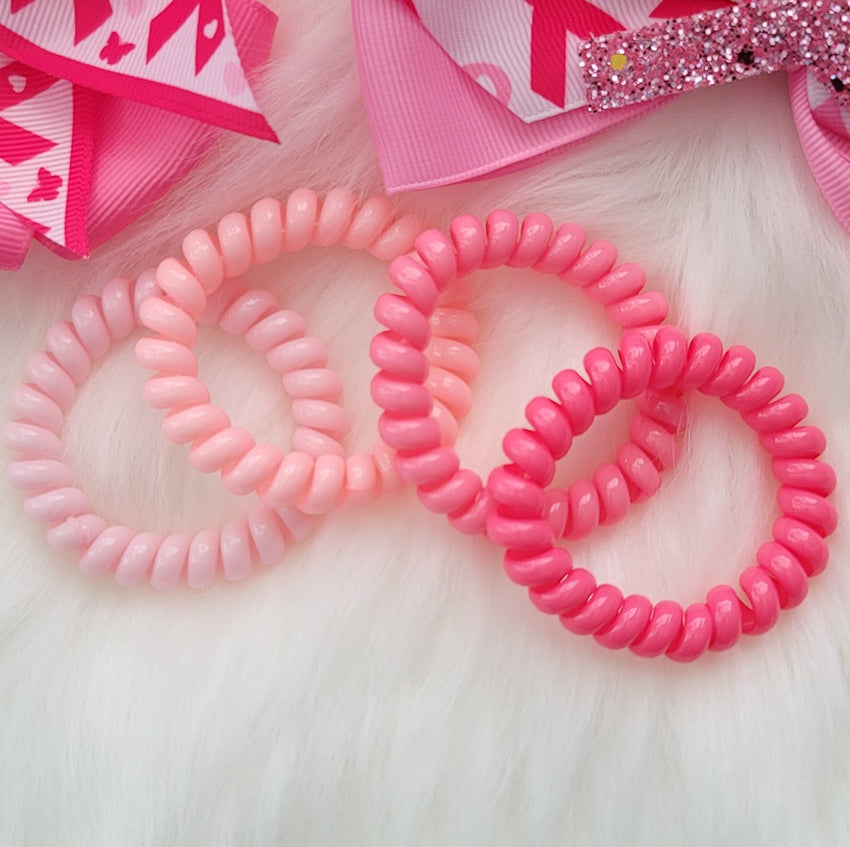 Pink Coil Hair Ties
