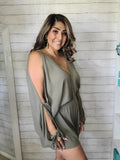 Olive Long Sleeve Romper