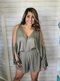 Olive Long Sleeve Romper