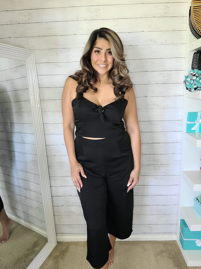 Night Out Crop and Pant Set