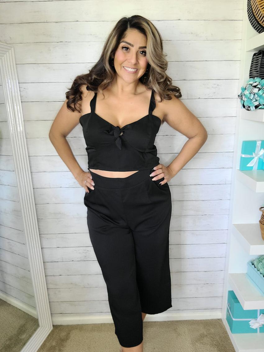 Night Out Crop and Pant Set