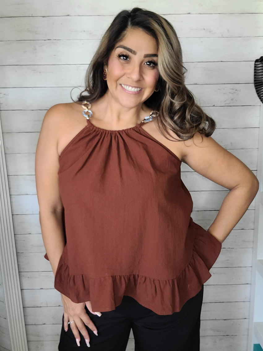 Chain Link Top Brown