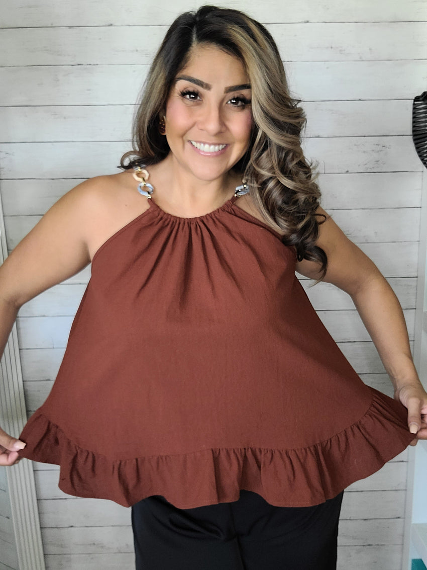 Chain Link Top Brown