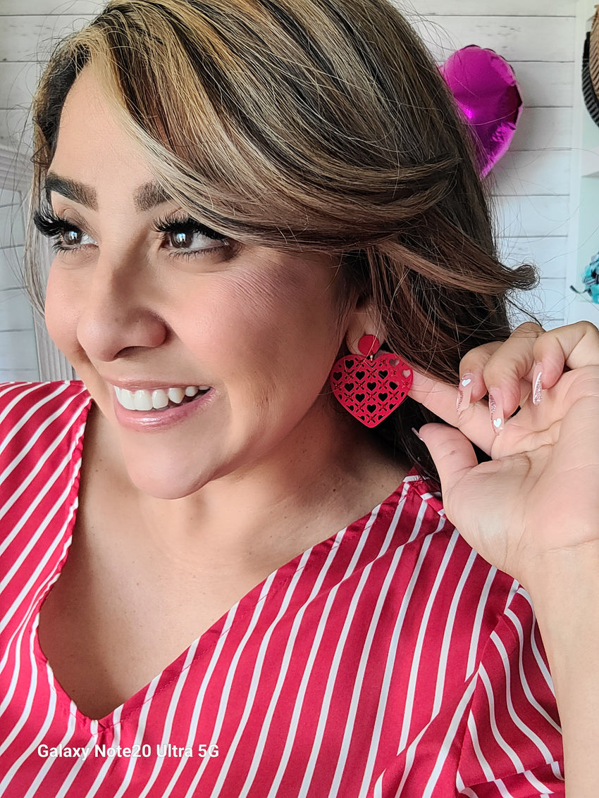 XOXO Heart Earrings
