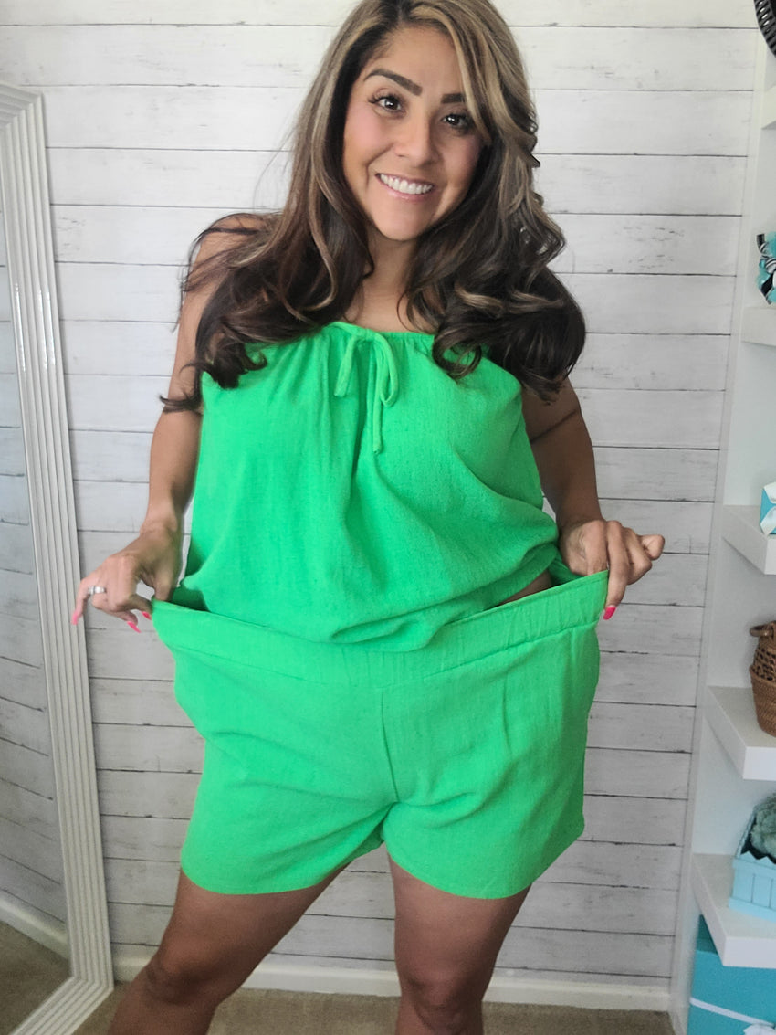 Green Valley Tank and Shorts Set