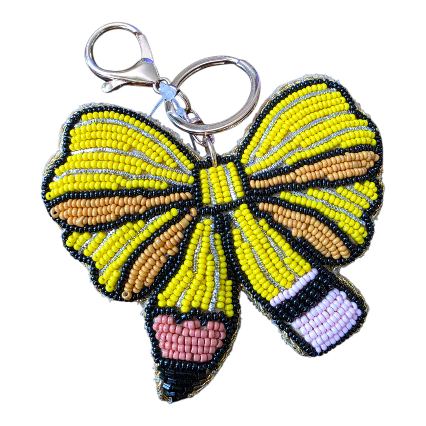 Pencil Bow Plushie Keychain
