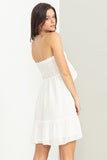 White Tube Love Strapless Mini Dress