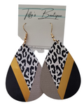 Tear Drop Cheetah Earrings