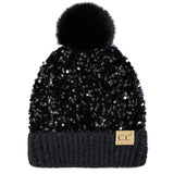 CC Sequin Pom Benie Kids