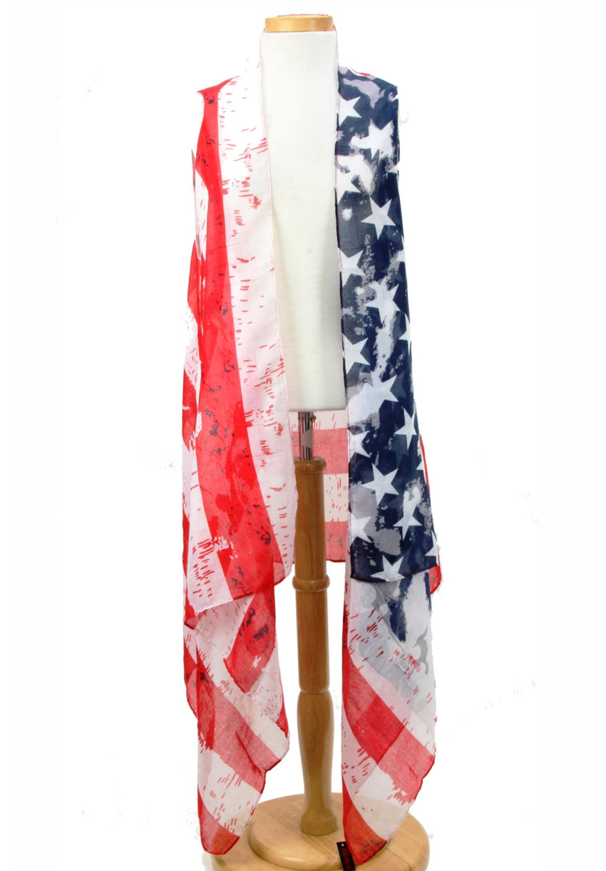 Sheer Stars and Stripes Kimono