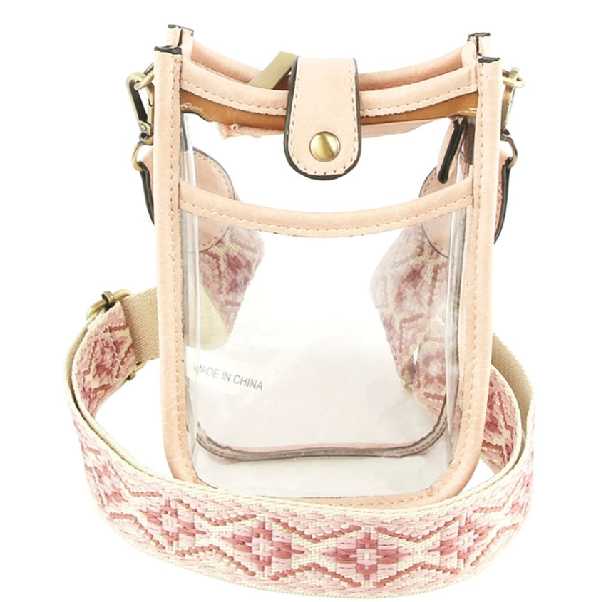 Clear Crossbody Bags with Designer Strap