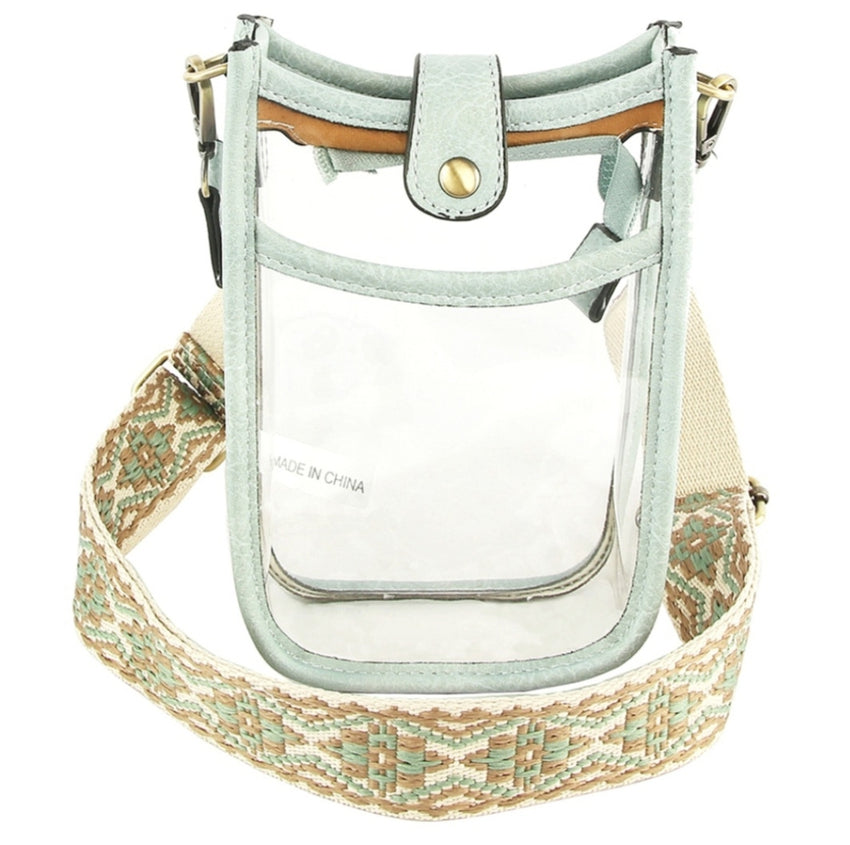 Clear Crossbody Bags with Designer Strap