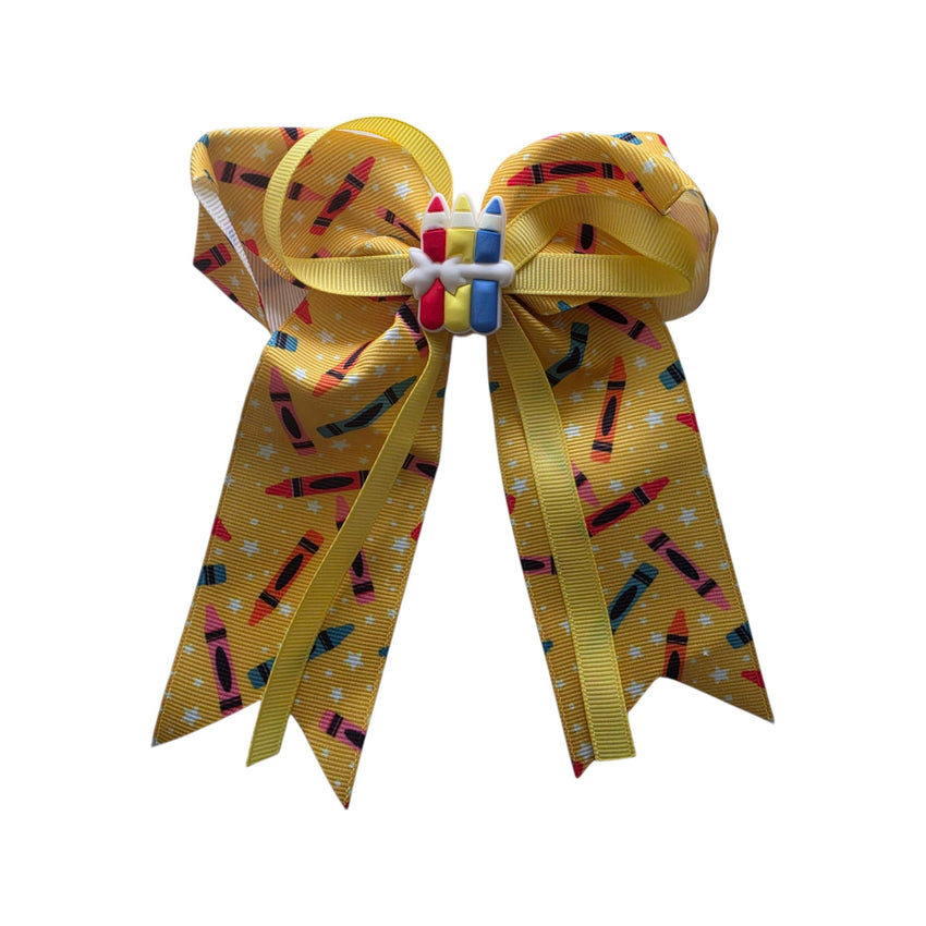 Large Back to School Ribbon Bows