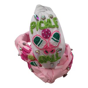 Pickle Ball Seed Bead Headband