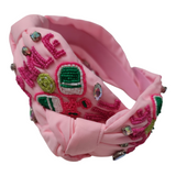 Pickle Ball Seed Bead Headband