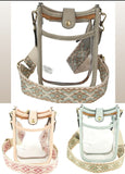 Clear Crossbody Bags with Designer Strap