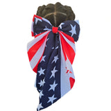 Large American Flag Hair Bows