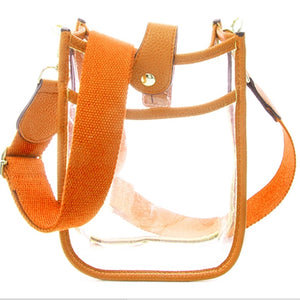 Orange Chic Clear Crossbody Bag