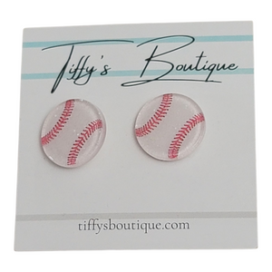 Baseball Stud Earrings