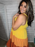 Fall Color Block Tent Dress