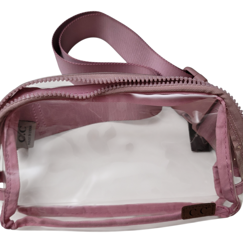 Mauve Clear CC Crossbody Fanny Packs