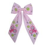 Large Fabric Tennis Hair Bow