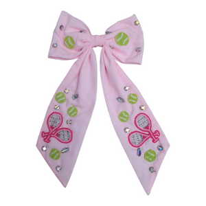Large Fabric Tennis Hair Bow