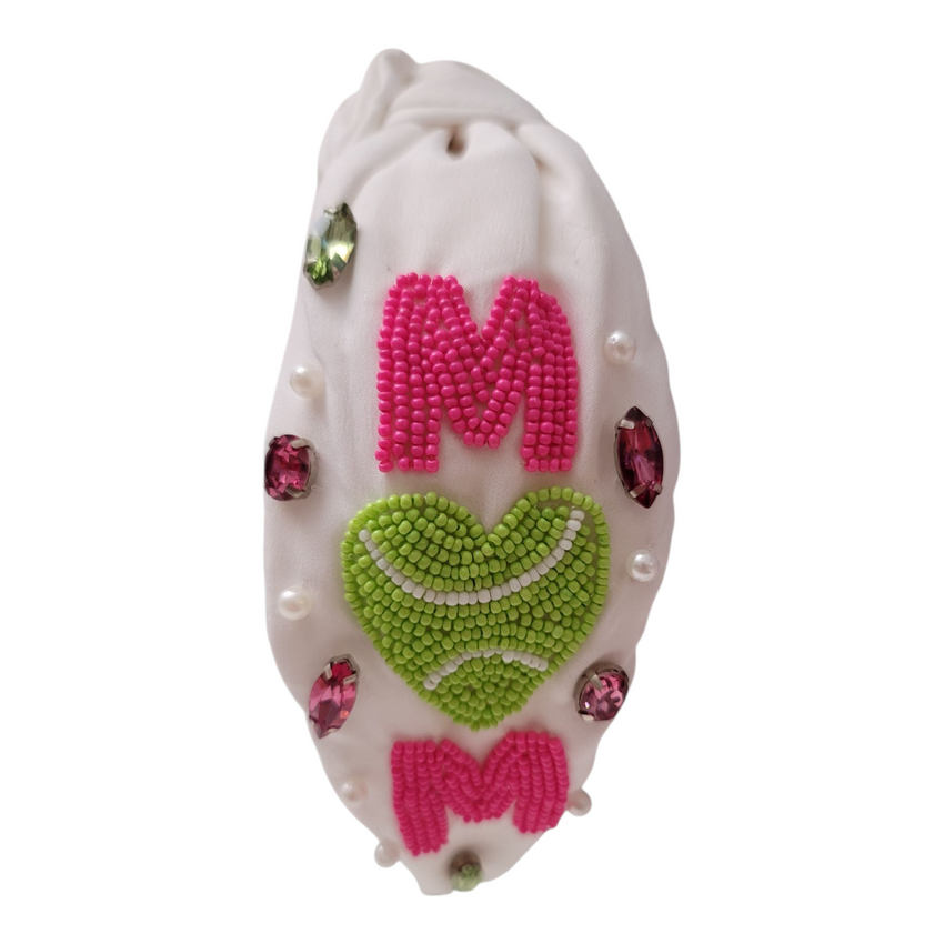Tennis Mom Seed Bead Headband