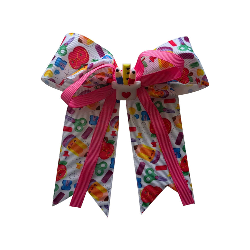 Large Back to School Ribbon Bows