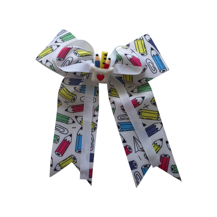 Large Back to School Ribbon Bows