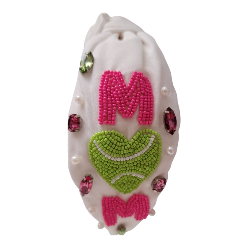 Tennis Mom Seed Bead Headband