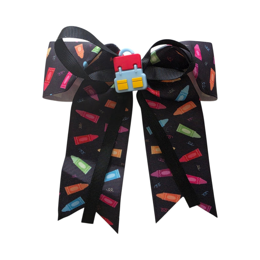 Large Back to School Ribbon Bows