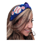 Sequins and Seed bead Baseball Headband
