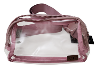 Mauve Clear CC Crossbody Fanny Packs