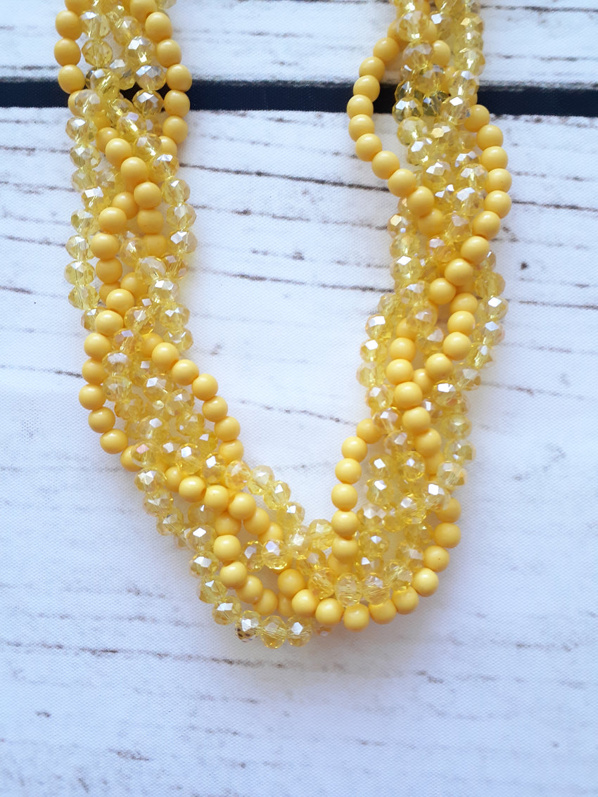 Lemon Twist Necklace and Earrings Set