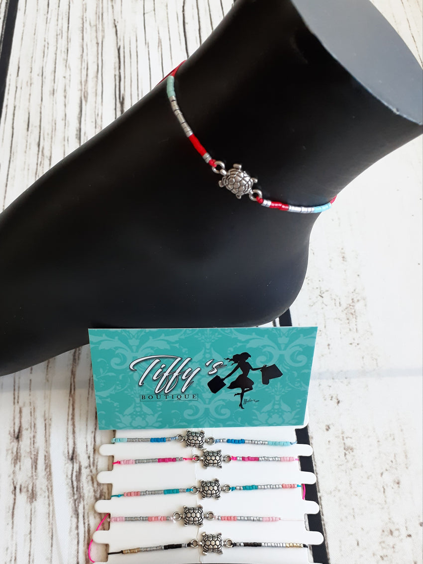 Turtle Charm Anklet