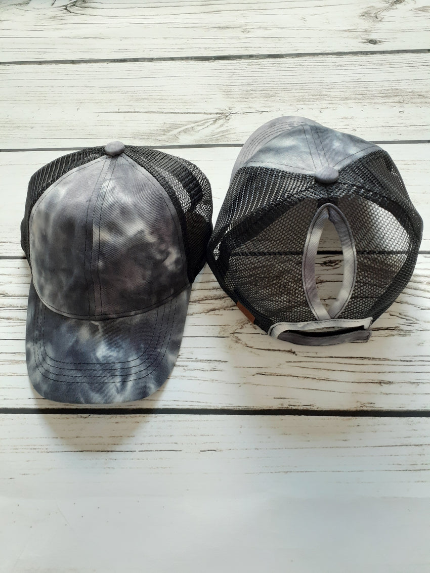 Tie-dye CC Ponytail Trucker Hat