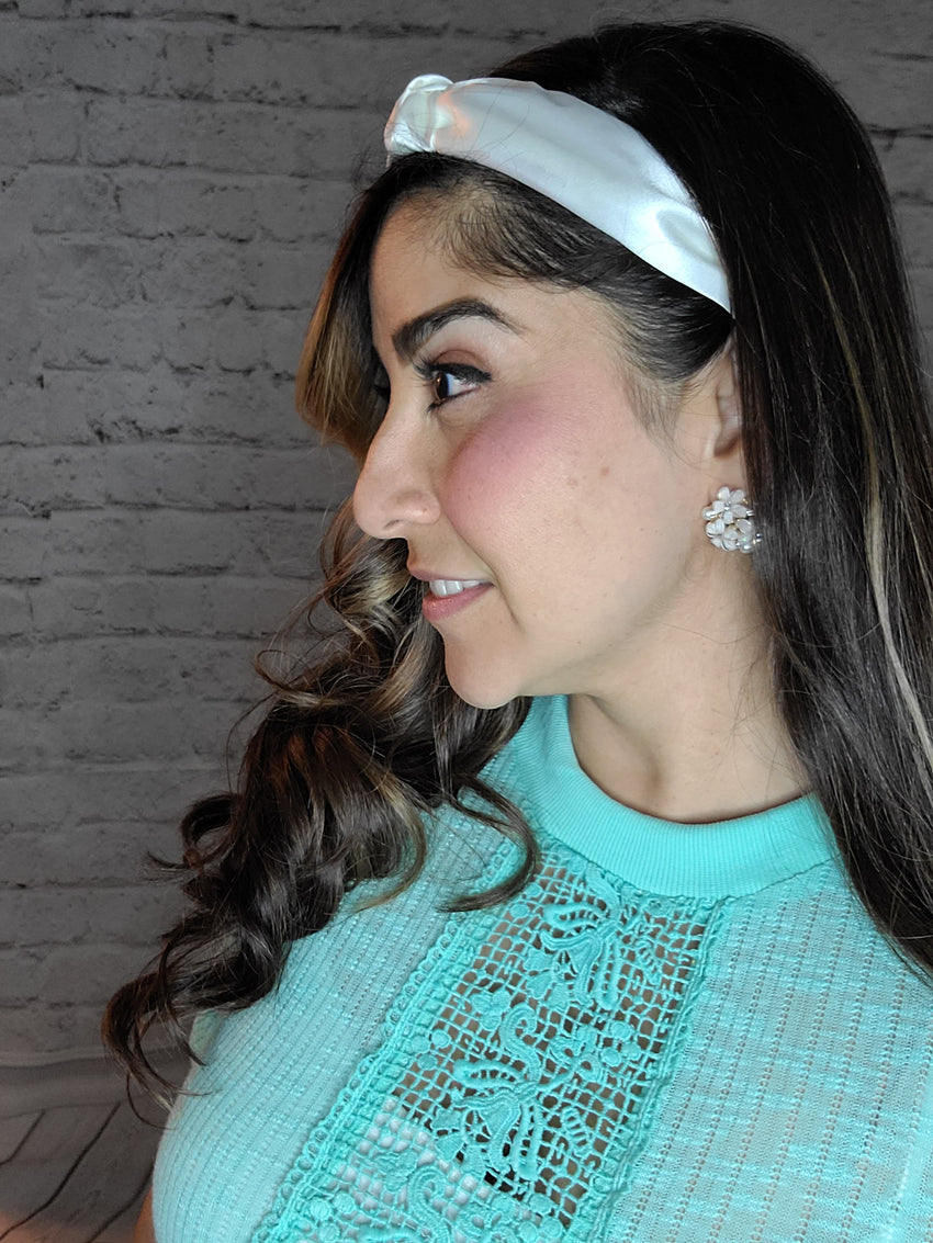 Solid Satin Top Knot Headband