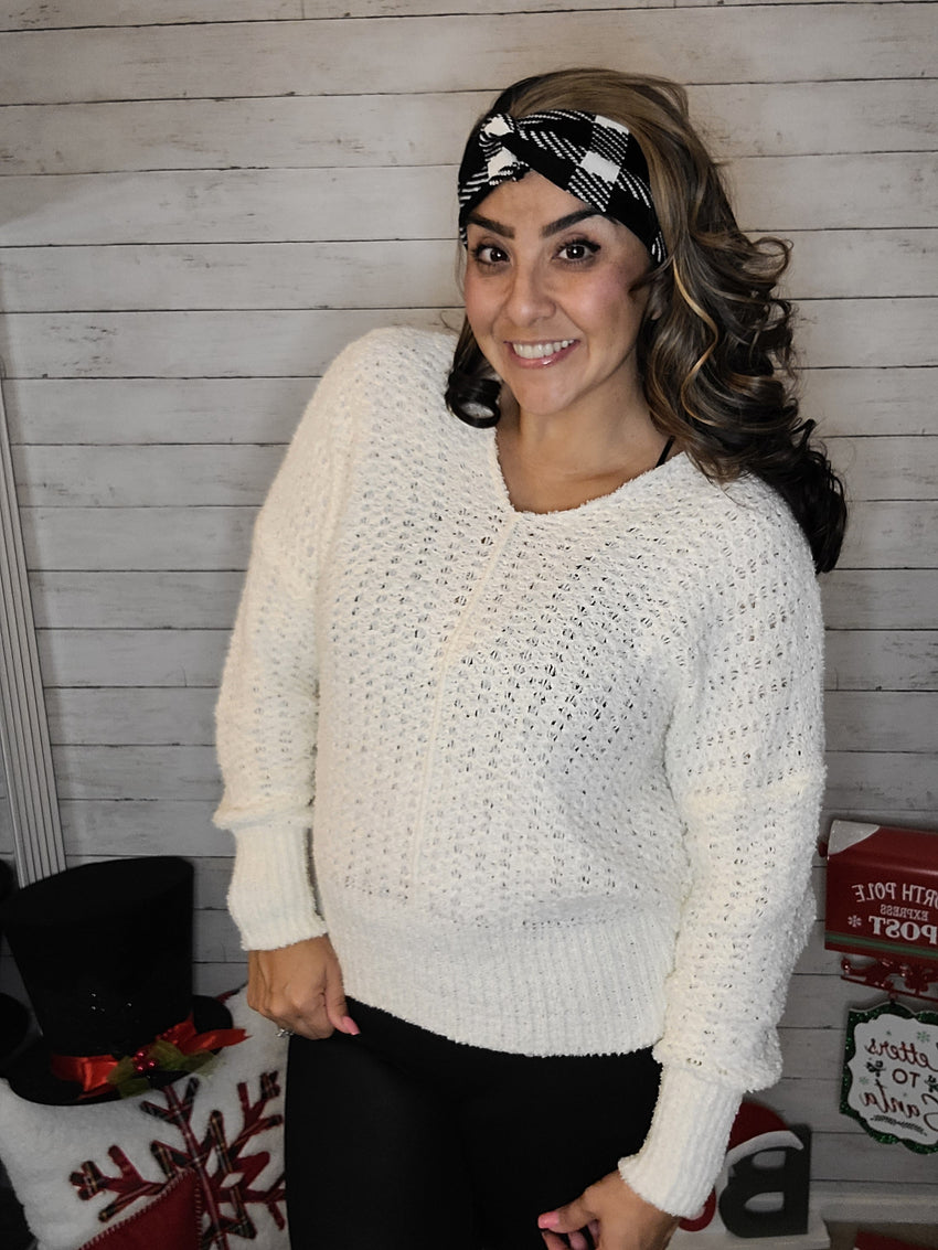 Buffalo Check Knit Headbands