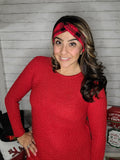 Buffalo Check Knit Headbands
