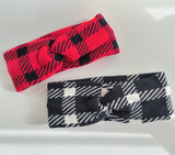 Buffalo Check Knit Headbands