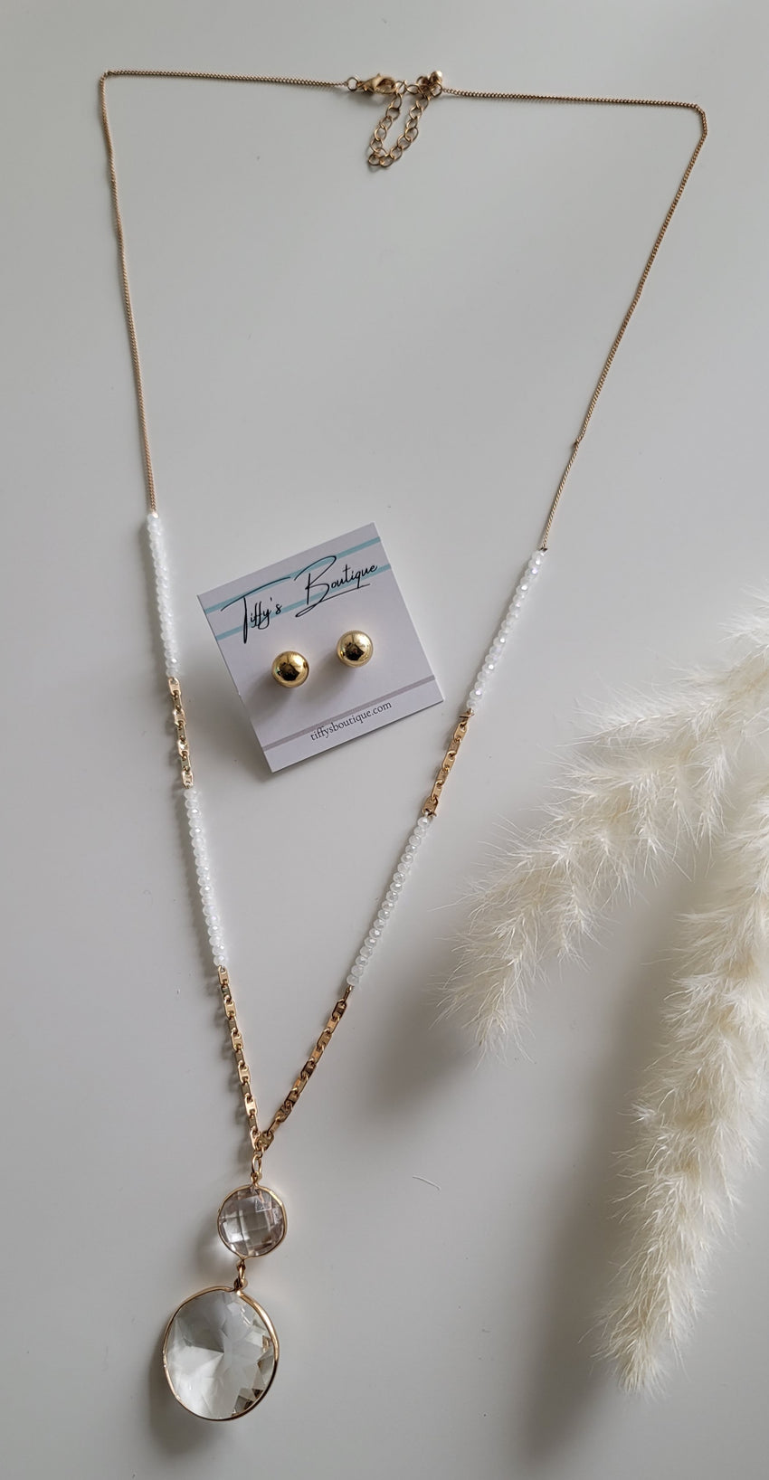 Crystal Clear Long Necklace